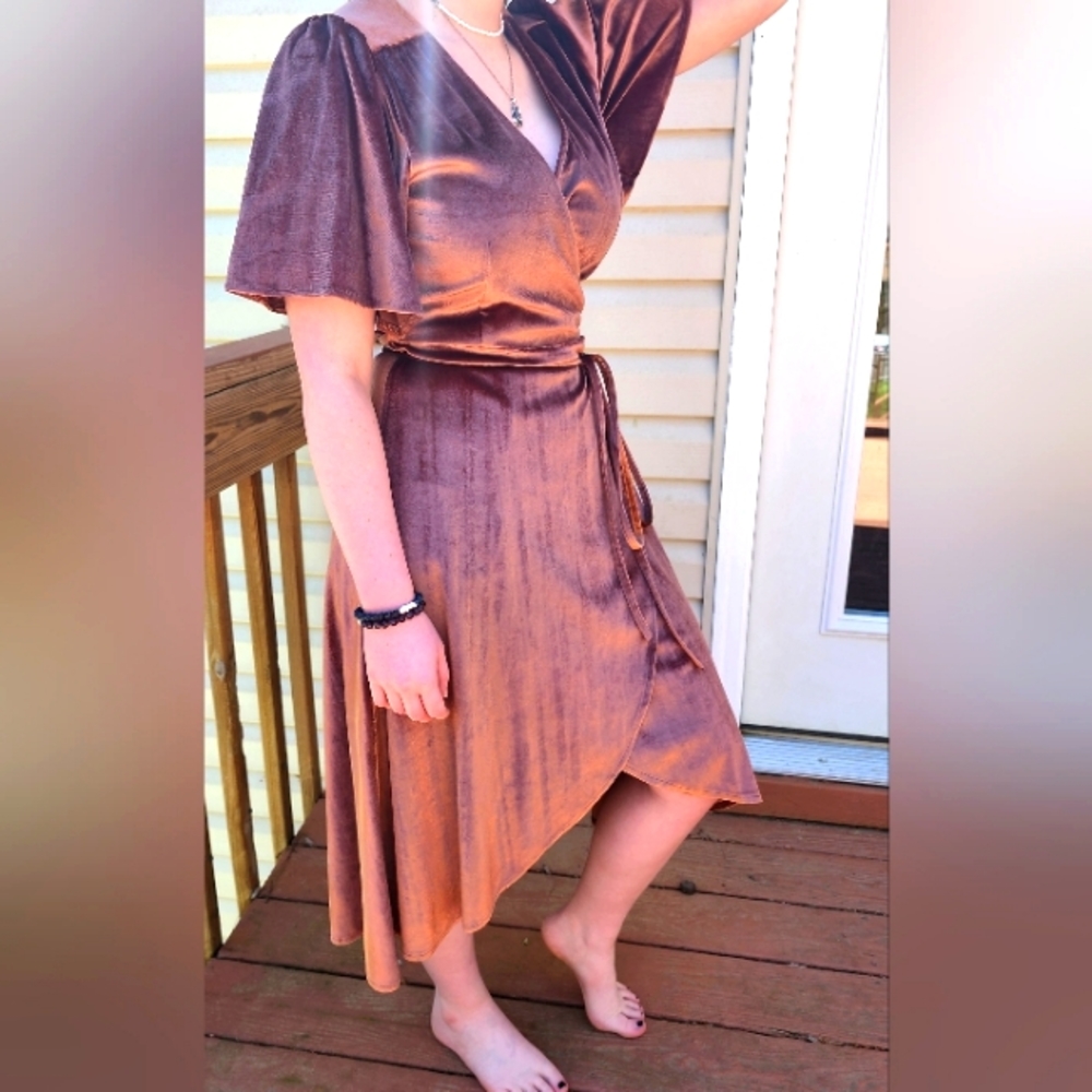 Velvet Wrap Dress Size Medium